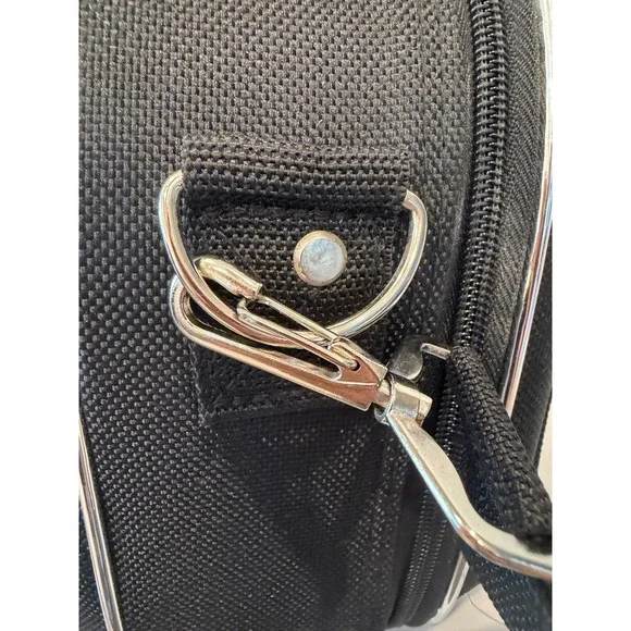 LUCA VERGANI Black Make Up Travel Hard Case Bag w/ Strap - Picture 6 of 11